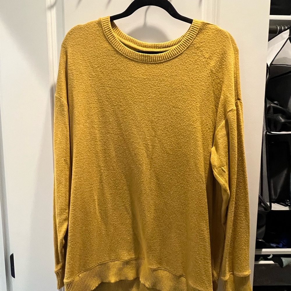 American Eagle Outfitters Yellow Crew Neck Sweater